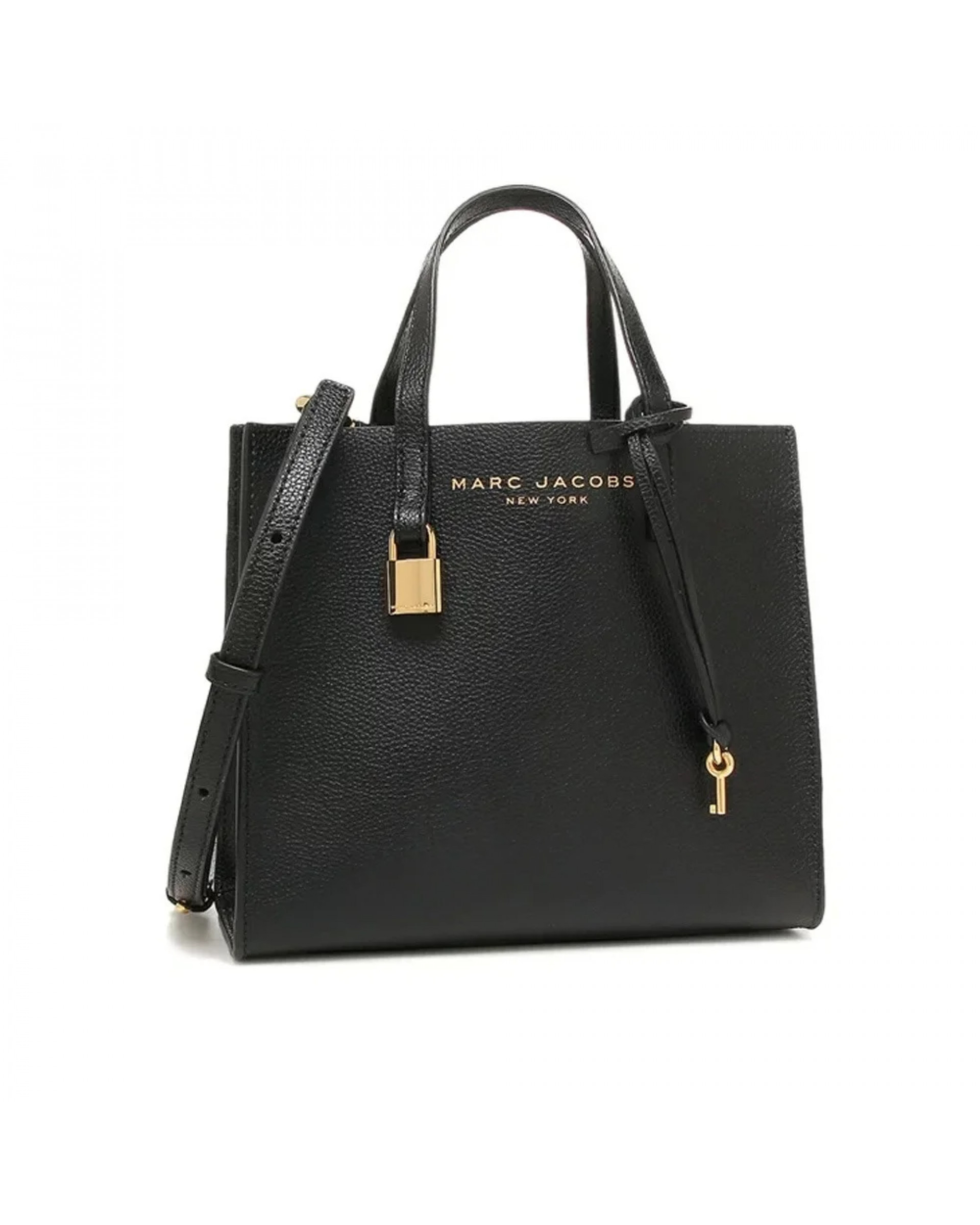 The Leather Mini Grind Tote Bag - Black