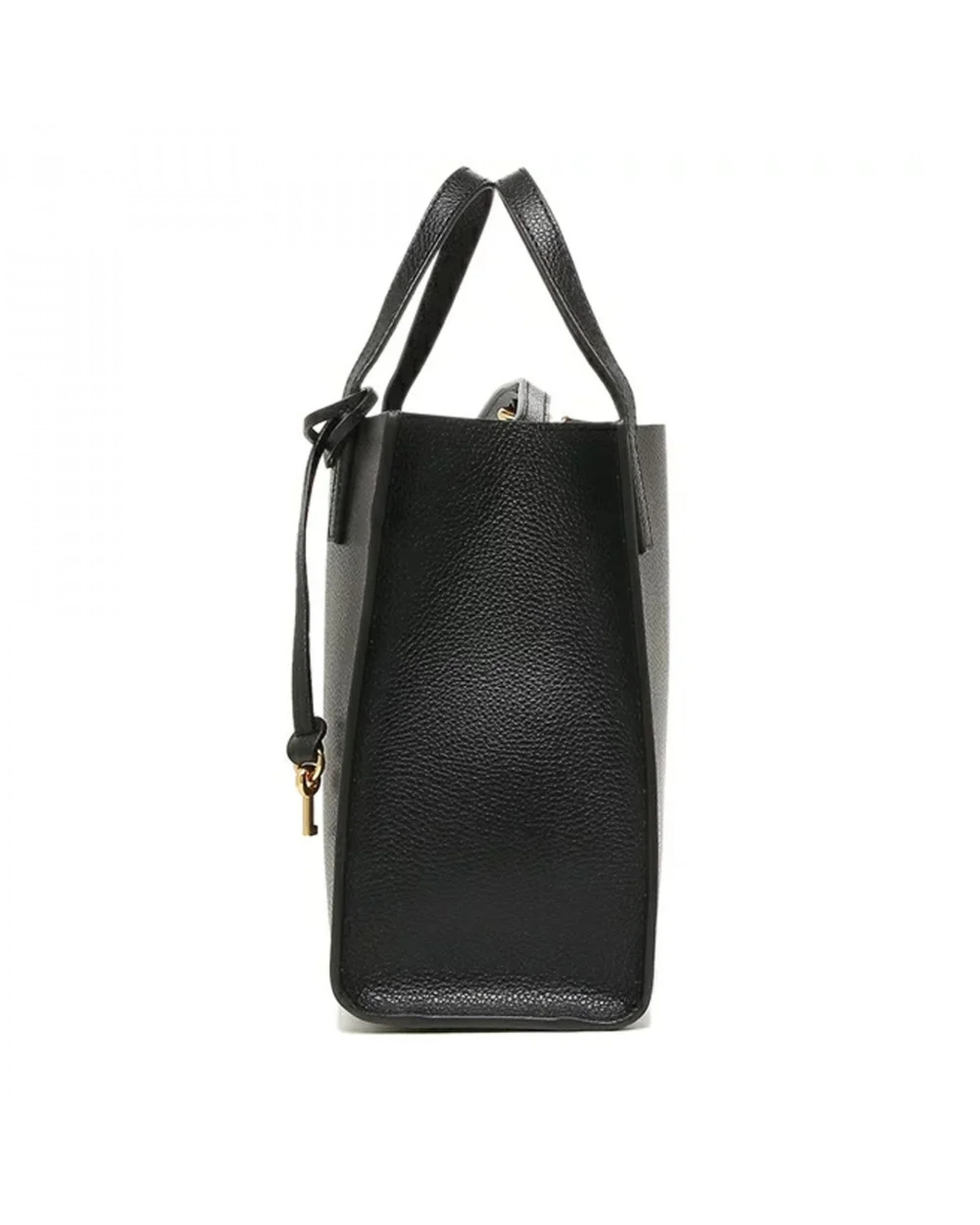 The Leather Mini Grind Tote Bag - Black