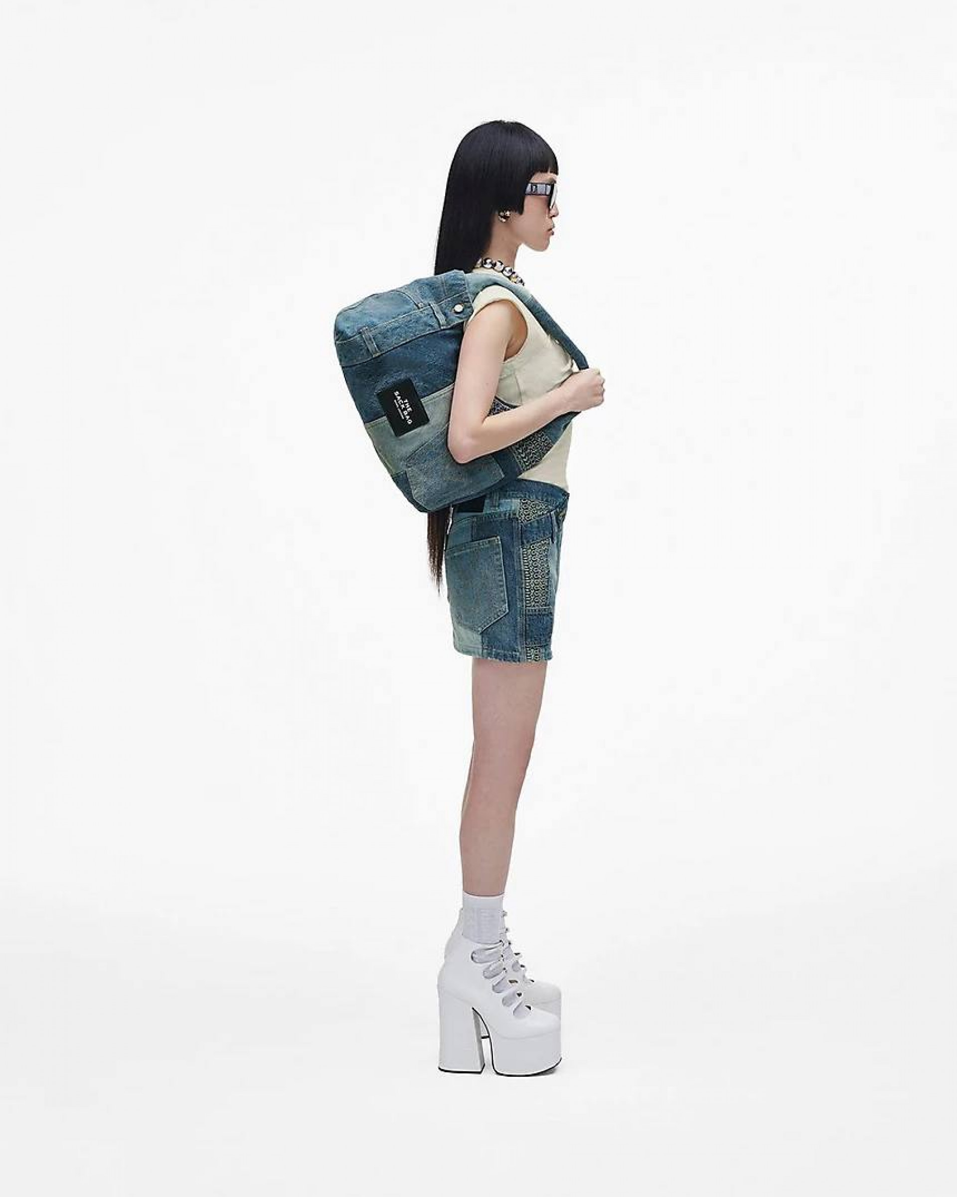 The Deconstructed Denim Sack Bag