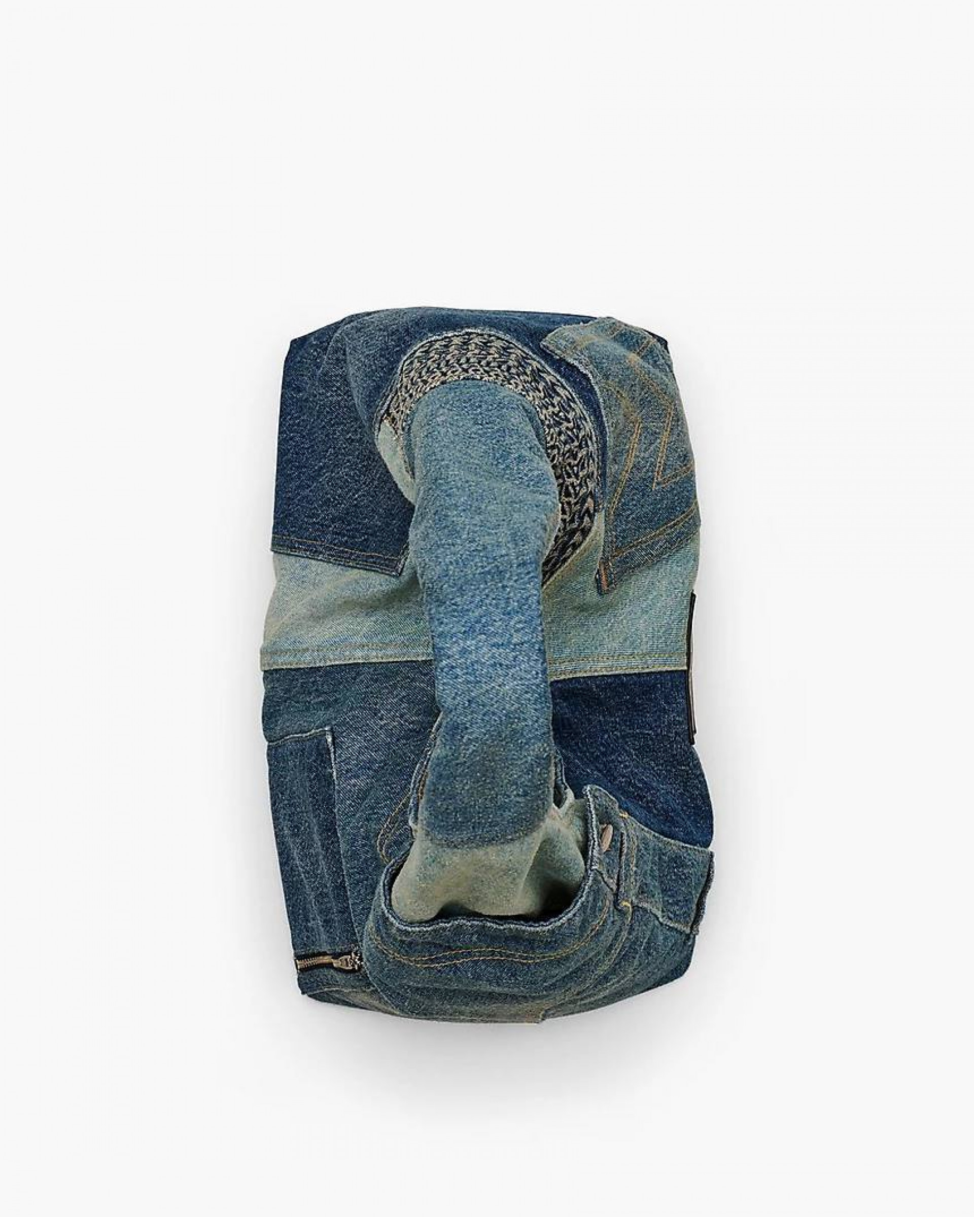 The Deconstructed Denim Sack Bag