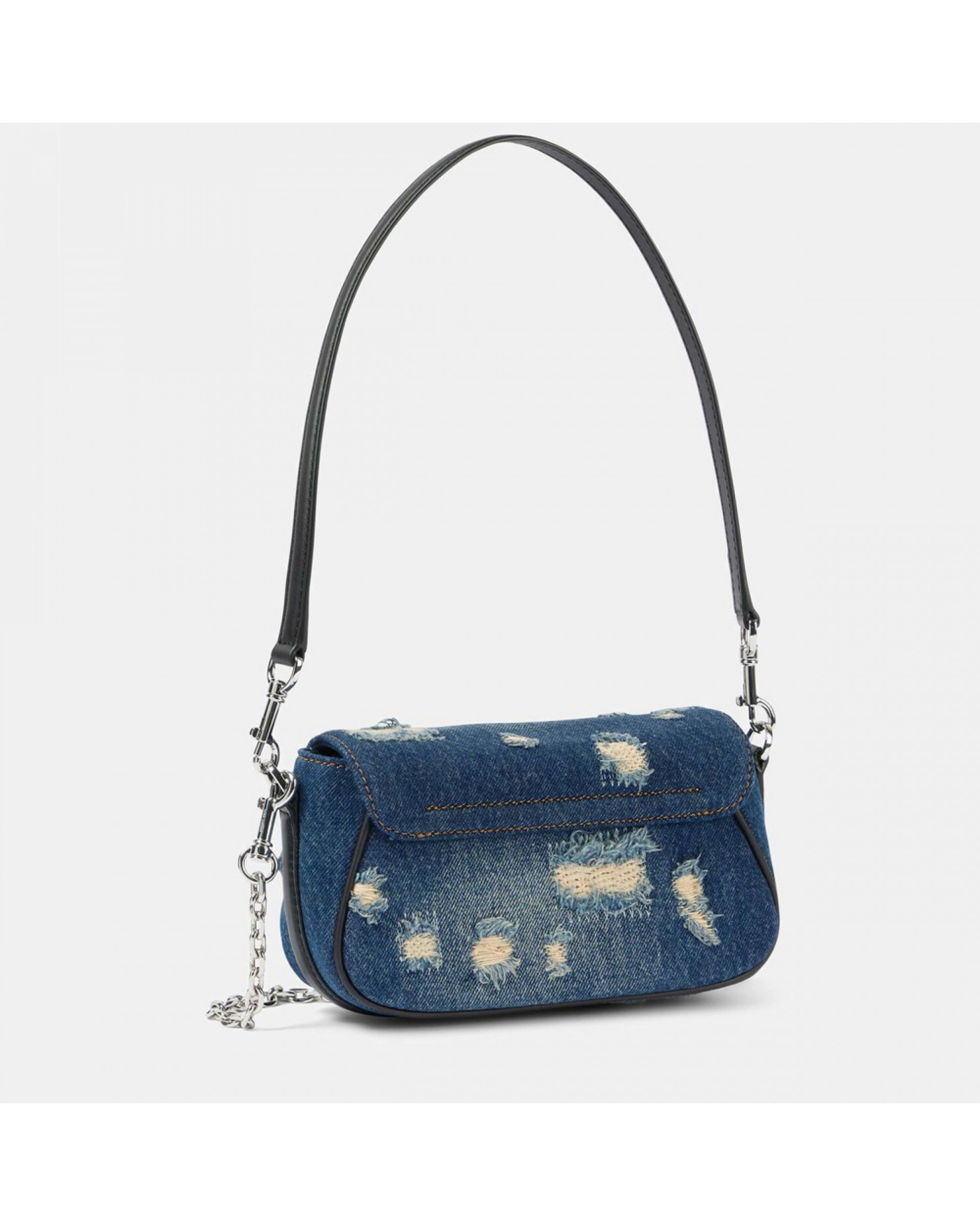The Rip And Repair Denim Clover Bag Punc Indigo