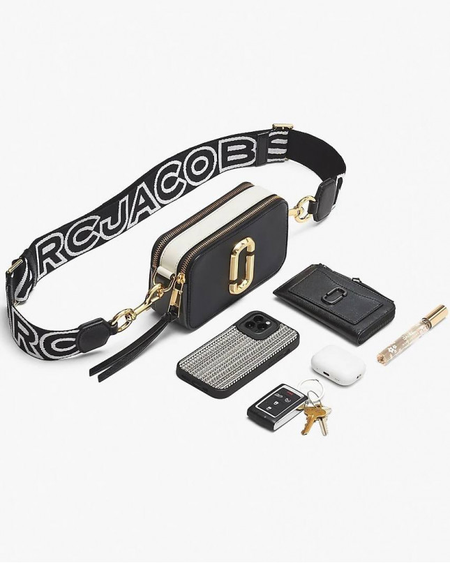 Marc Jacobs logo strap snapshot - blue sea multi