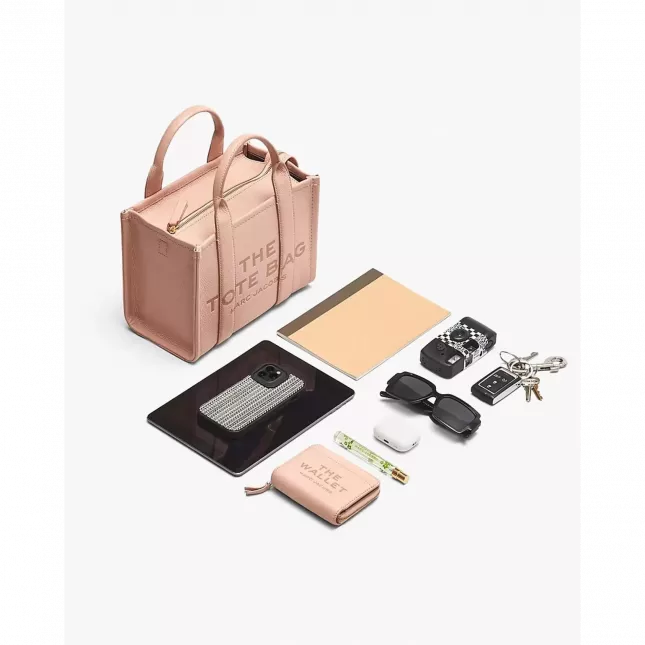  Marc Jacobs The Tote Bag Leather Small  Wolf - grey