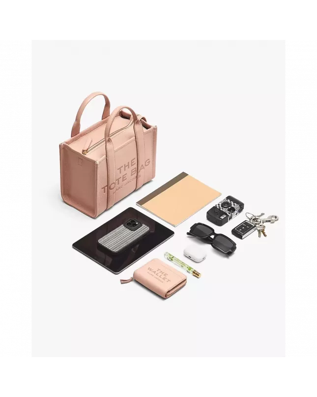  Marc Jacobs The Tote Bag Leather Small  Wolf - grey