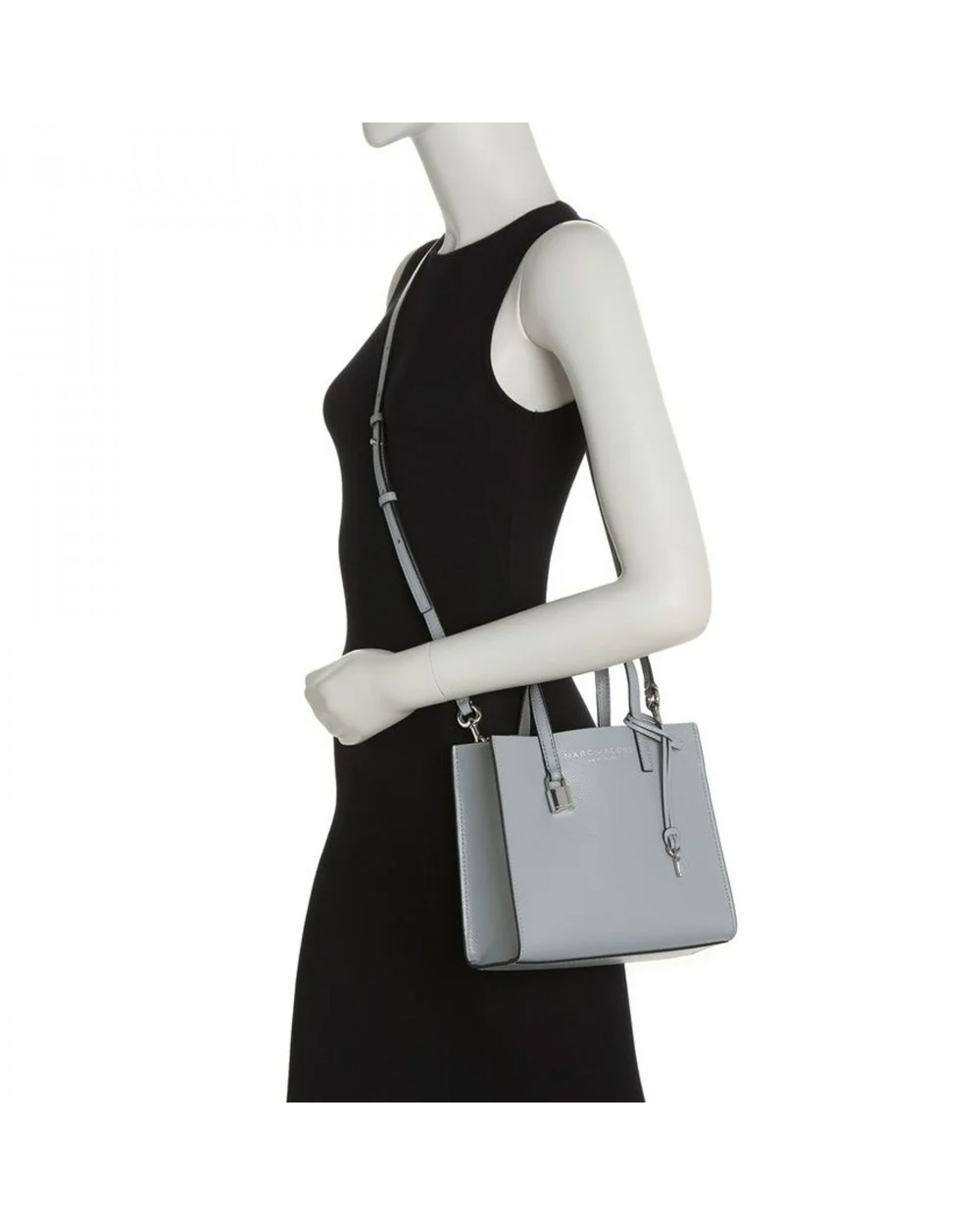 The Leather Mini Grind Tote Bag - Rock Grey