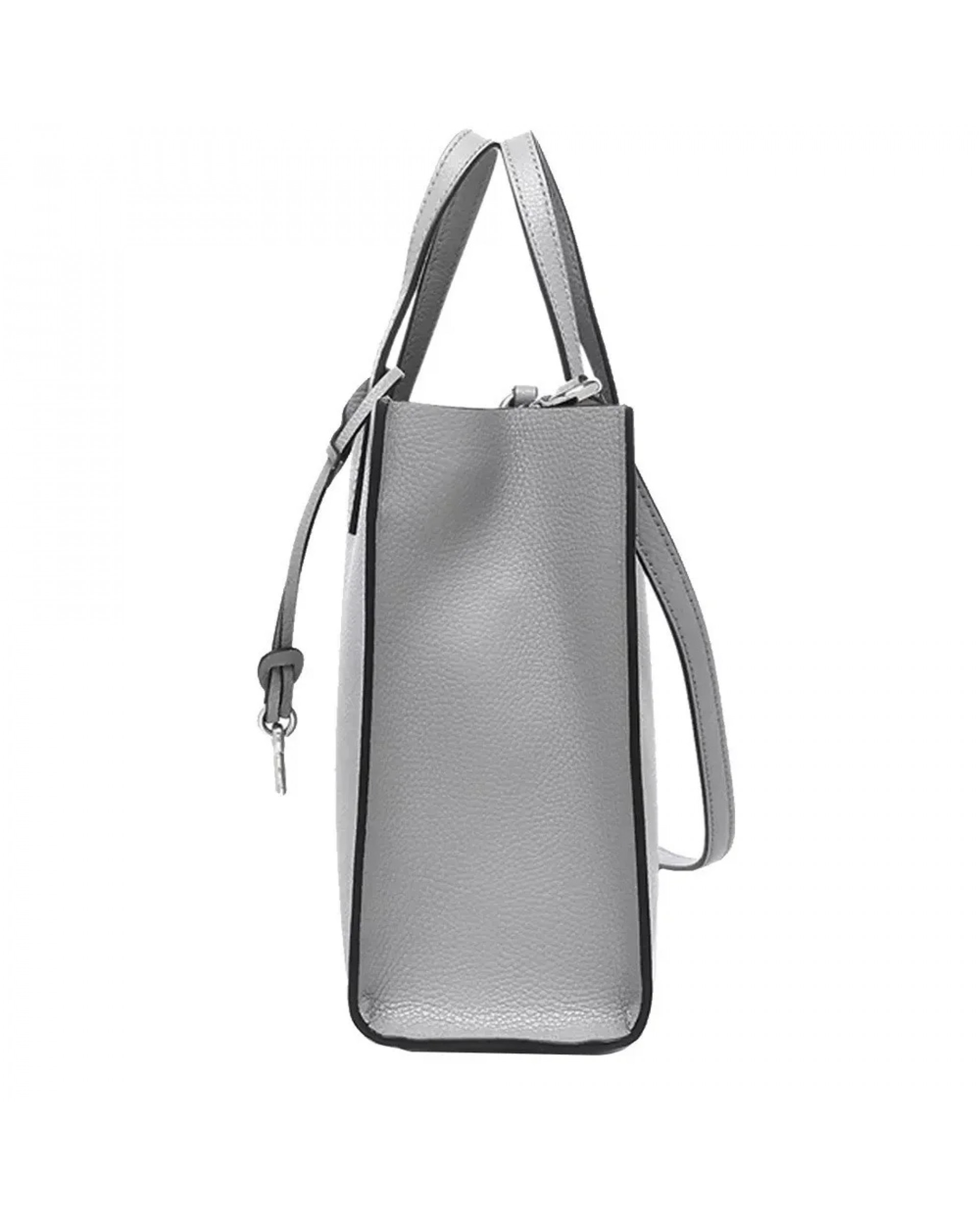 The Leather Mini Grind Tote Bag - Rock Grey