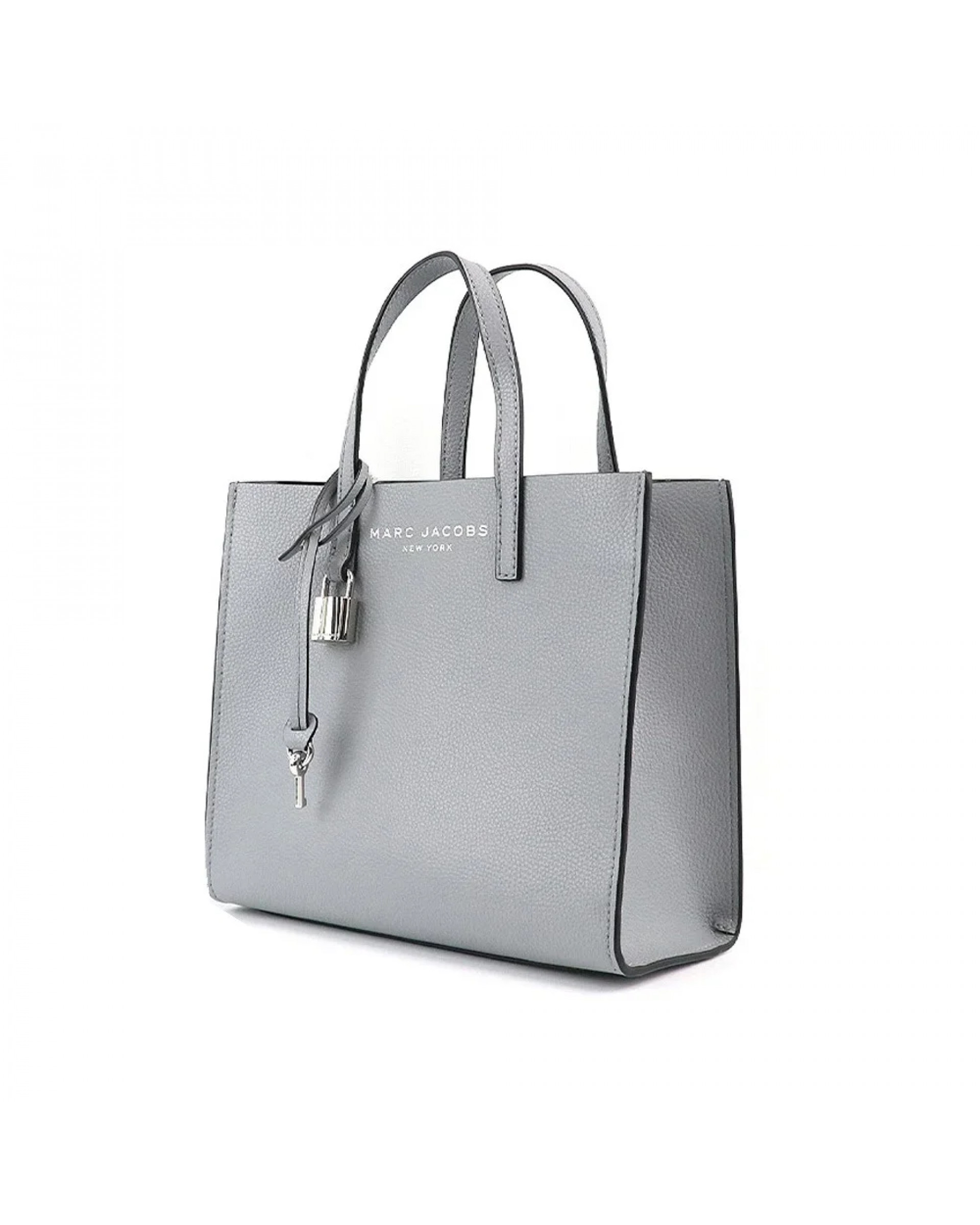 The Leather Mini Grind Tote Bag - Rock Grey