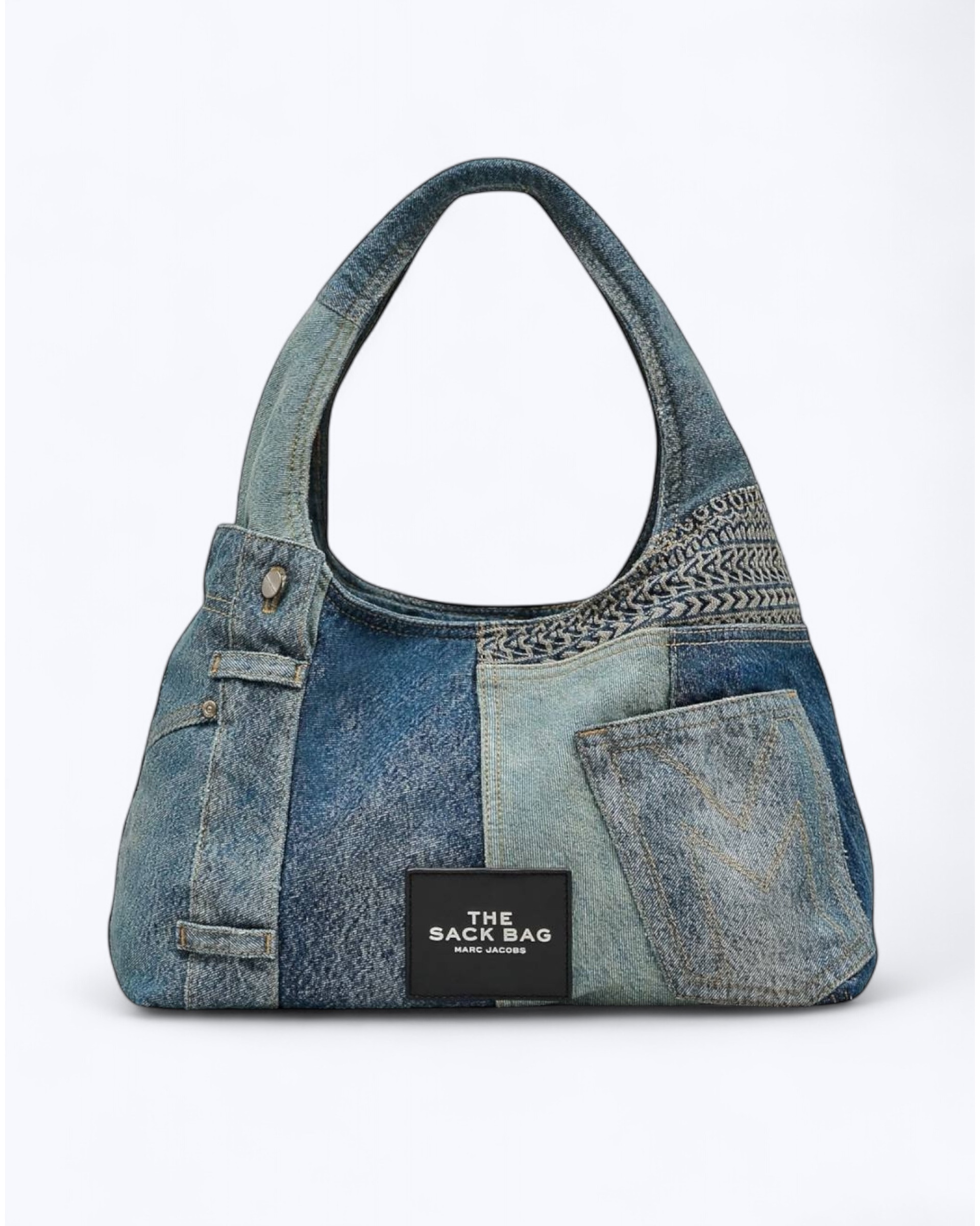 The Deconstructed Denim Sack Bag
