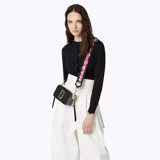 Marc Jacobs logo strap snapshot - black multi