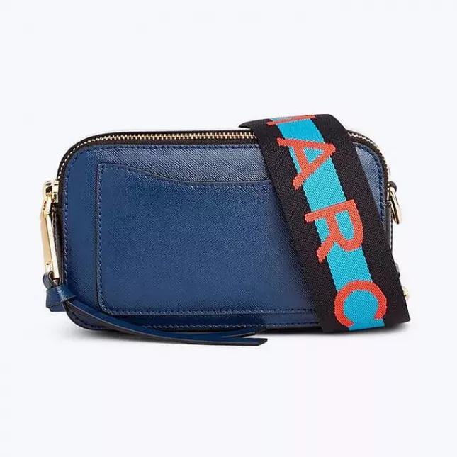 Marc Jacobs logo strap snapshot - blue sea multi