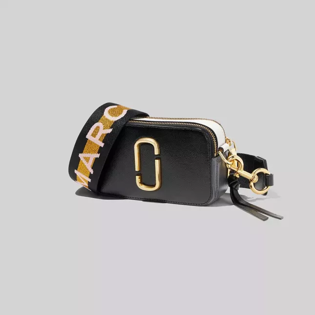 Marc Jacobs logo strap snapshot - new black multi