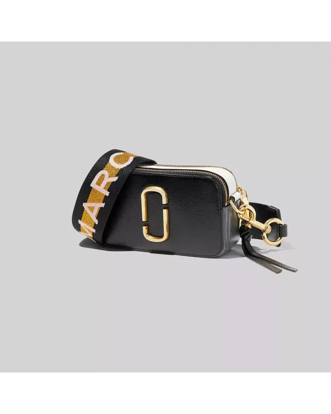 Marc Jacobs logo strap snapshot - new black multi