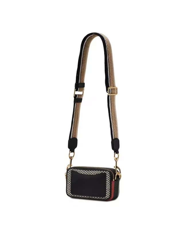 Marc Jacobs the mixed media snapshot crossbody bag black