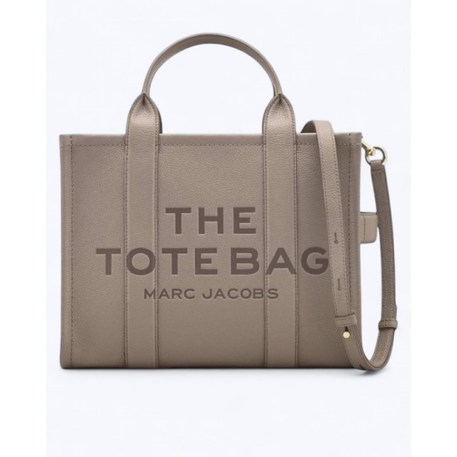  Marc Jacobs The Tote Bag Leather Medium - cement