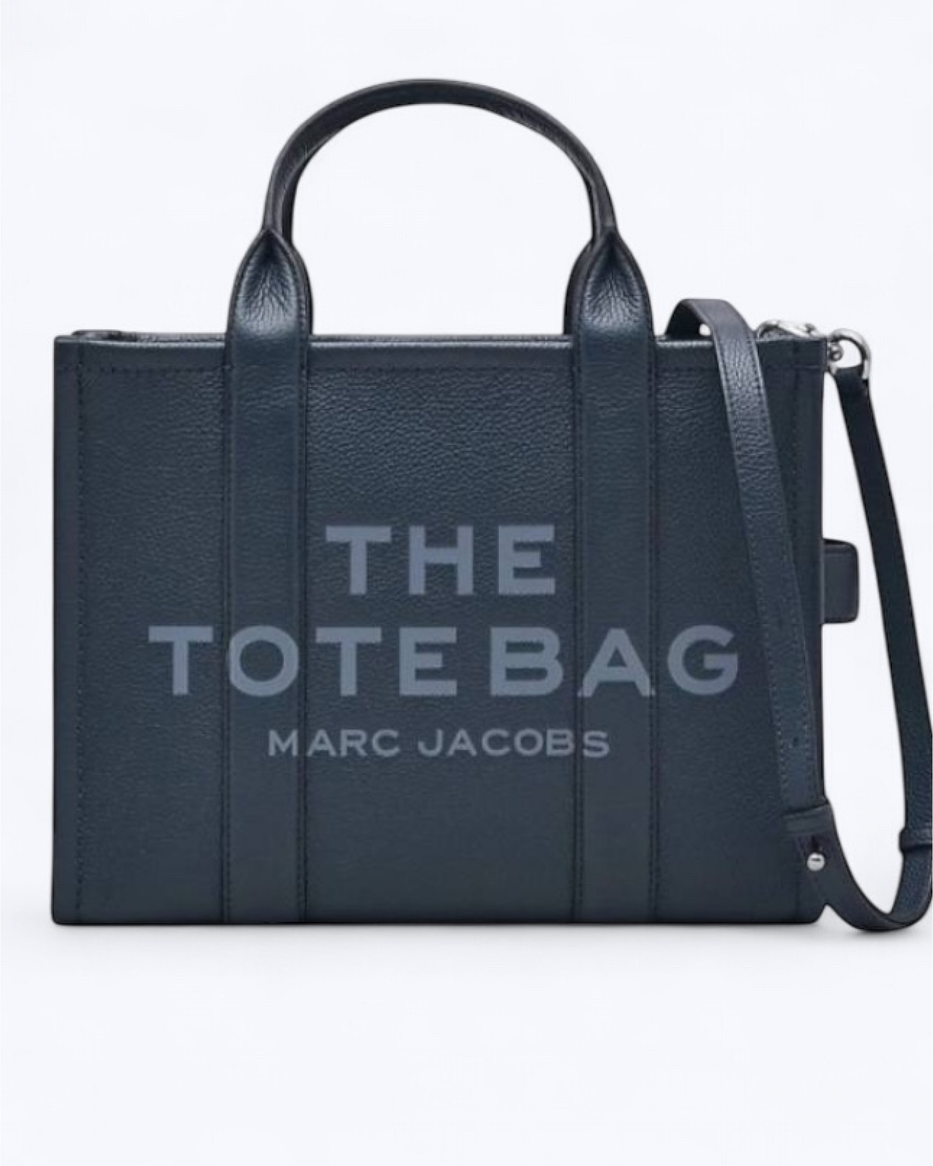 The Tote Bag Leather Medium - Blue Sea
