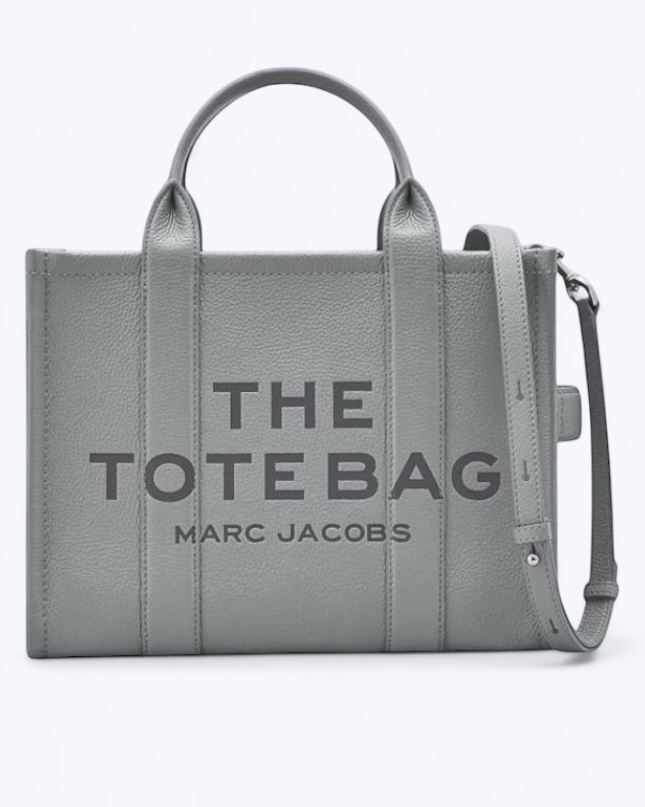 Marc Jacobs The Tote Bag Leather Medium - wolf grey