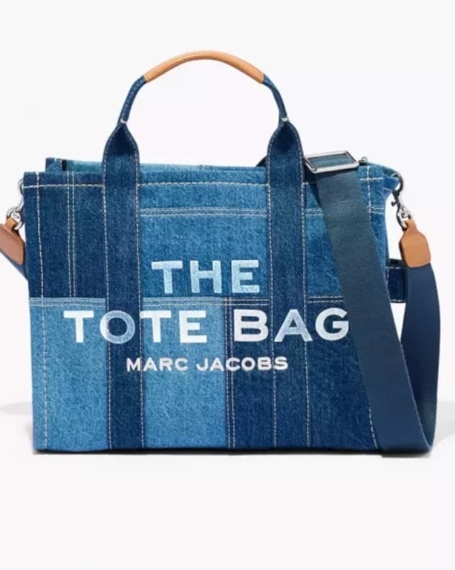 Marc Jacobs The Tote Bag Denim Medium - blue