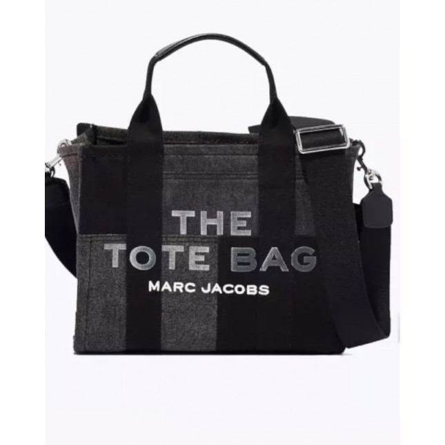 Marc Jacobs The Tote Bag Denim Medium Traveler - black