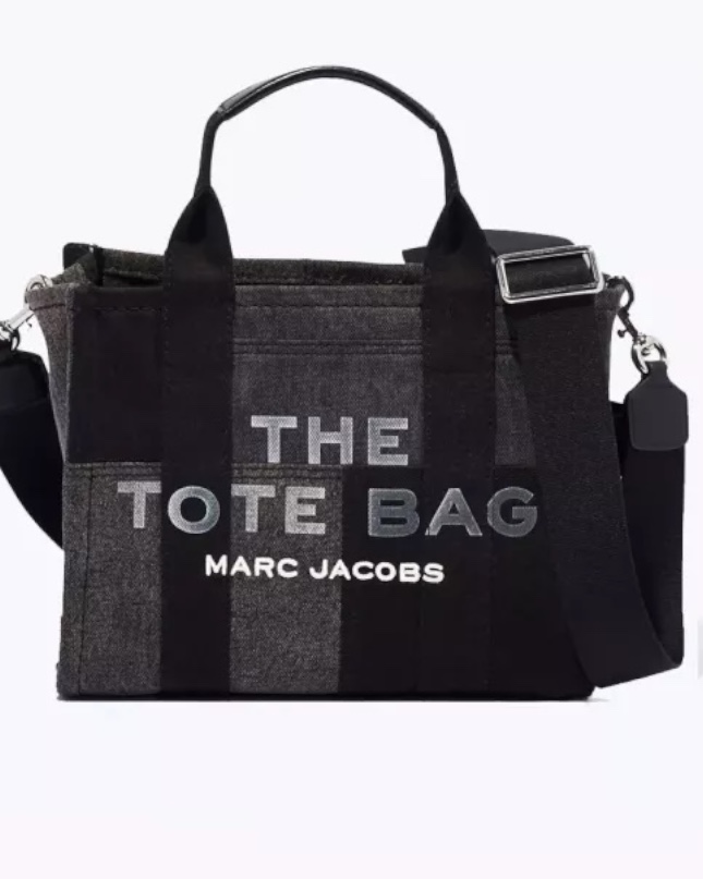 Marc Jacobs The Tote Bag Denim Medium Traveler - black