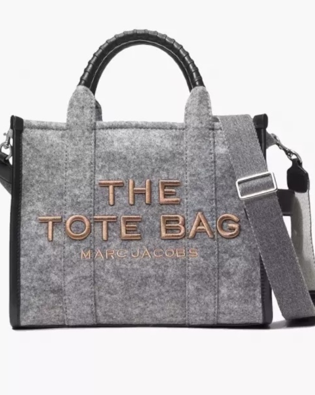 Marc Jacobs The Tote Bag felt flannel medium heather - Grey