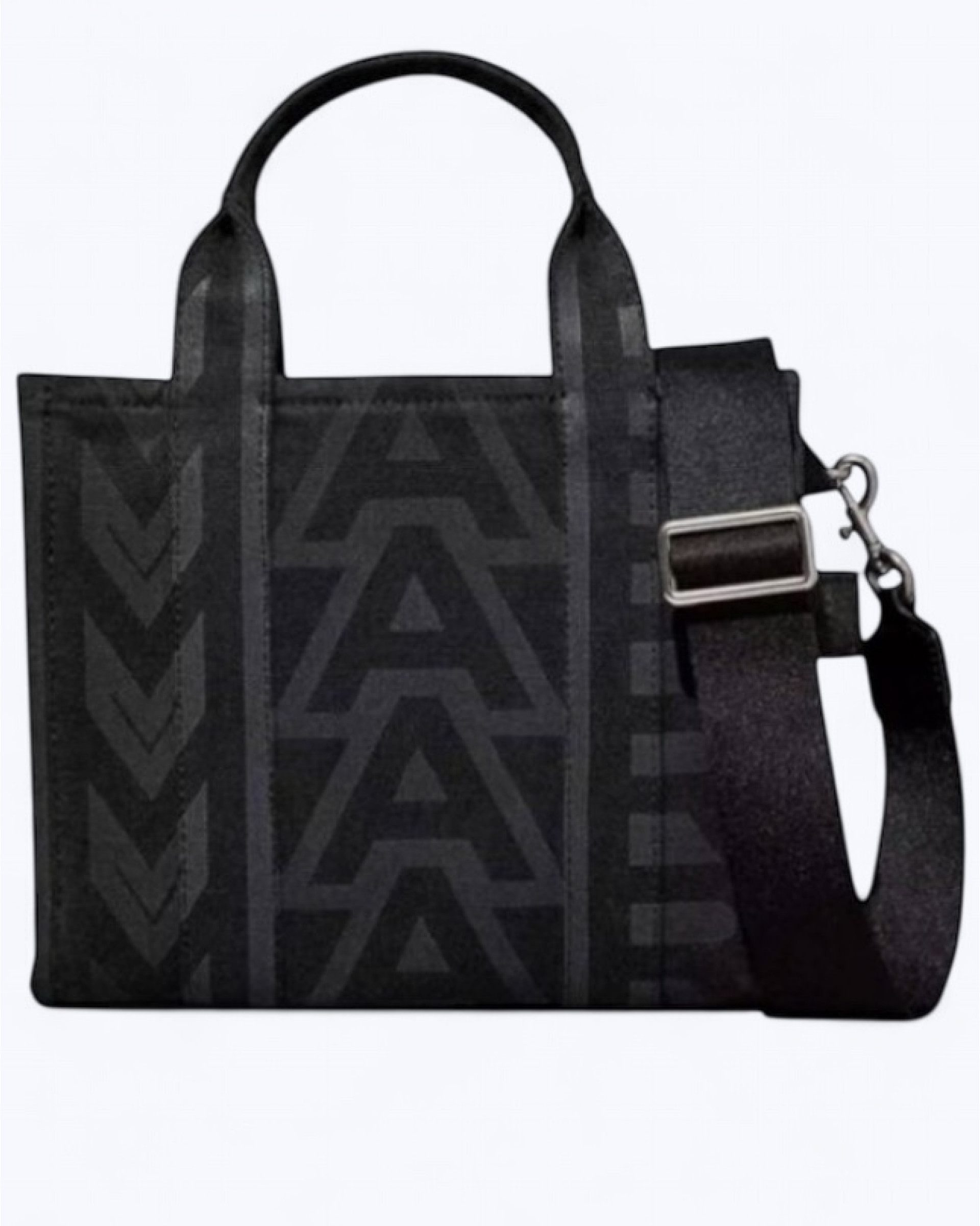 The Monogram Denim Medium Tote Bag Black Multi
