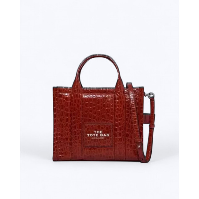 Marc Jacobs The Tote Bag Small  Croc-Embossed - spice brown