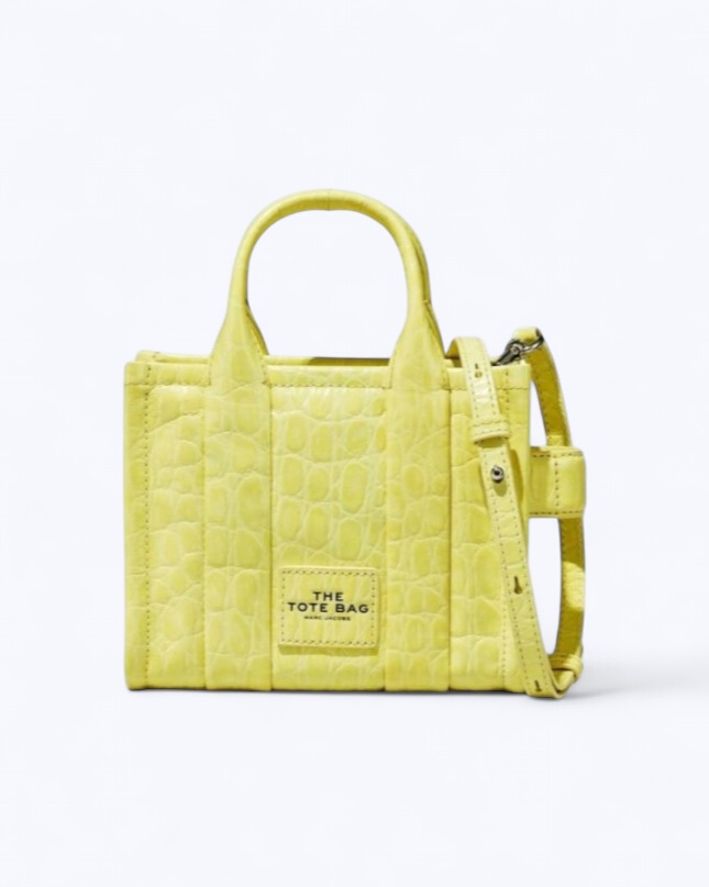  Marc Jacobs The Tote Bag Small Croc-Embossed - tender yellow