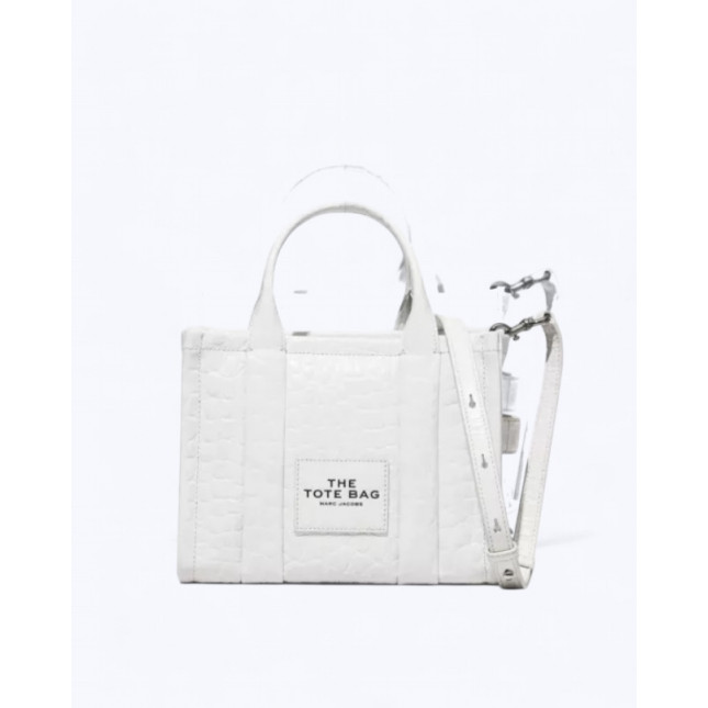 Marc Jacobs The Tote Bag Small  Croc-Embossed - white
