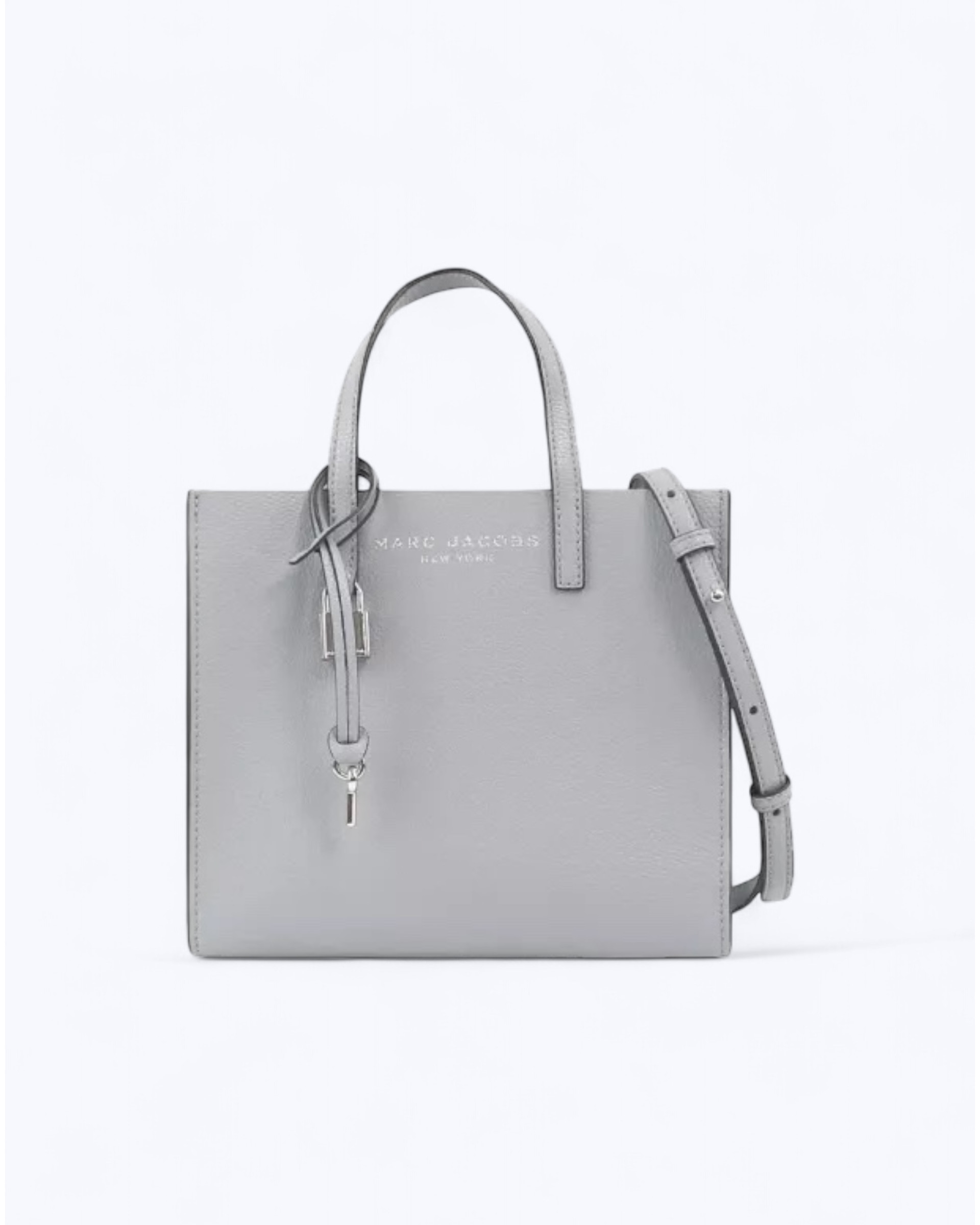 The Leather Mini Grind Tote Bag - Rock Grey