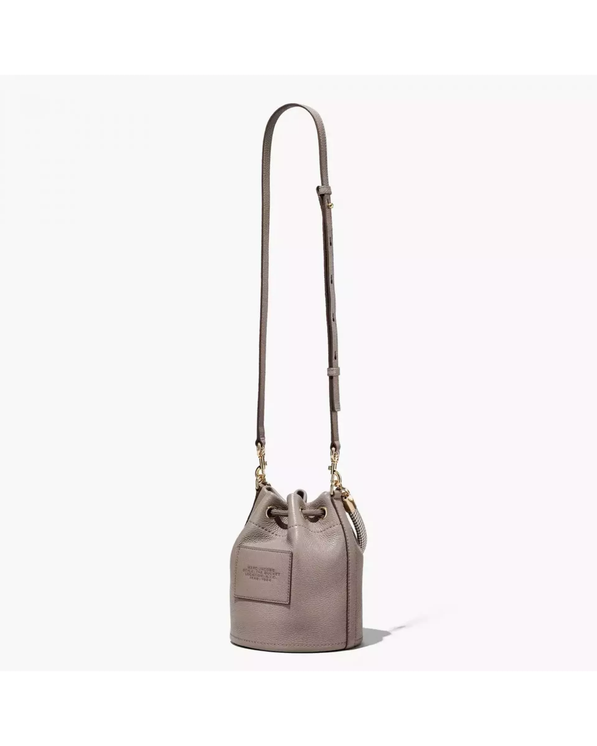 The Leather Mini Bucket Bag - Cement