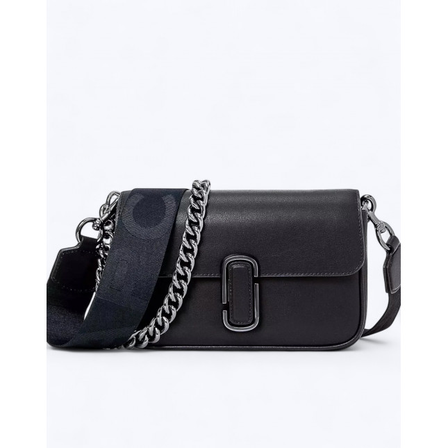 The J Marc Shoulder Bag - Black Gunmetal