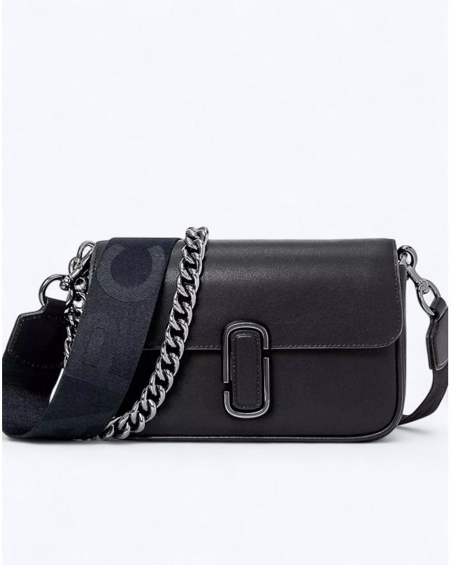 The J Marc Shoulder Bag - Black Gunmetal