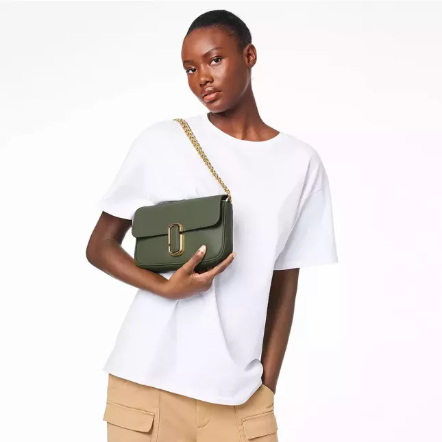 The J Marc Shoulder Bag - Bronze Green