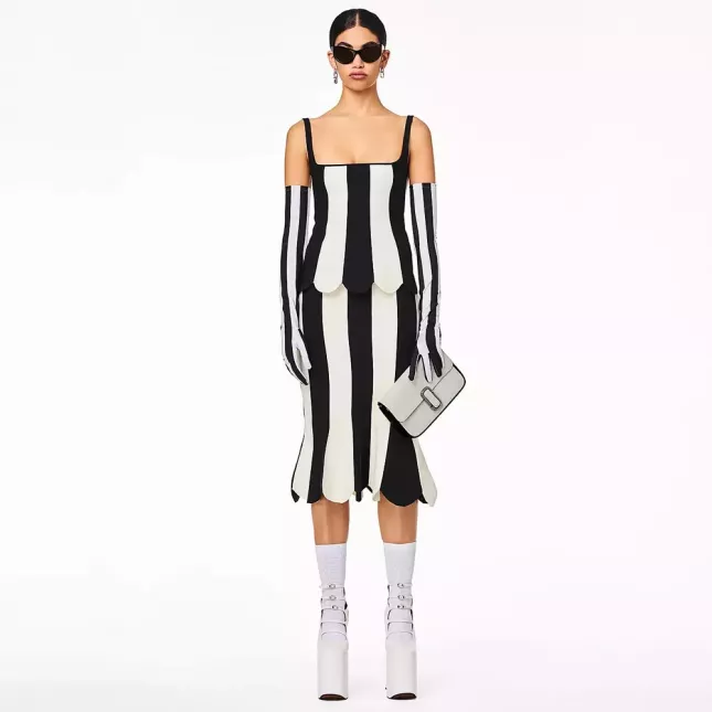 The bi-color J Marc Shoulder Bag - White