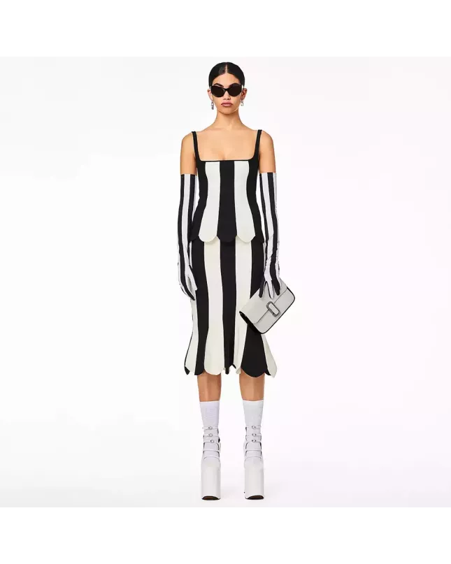 The bi-color J Marc Shoulder Bag - White