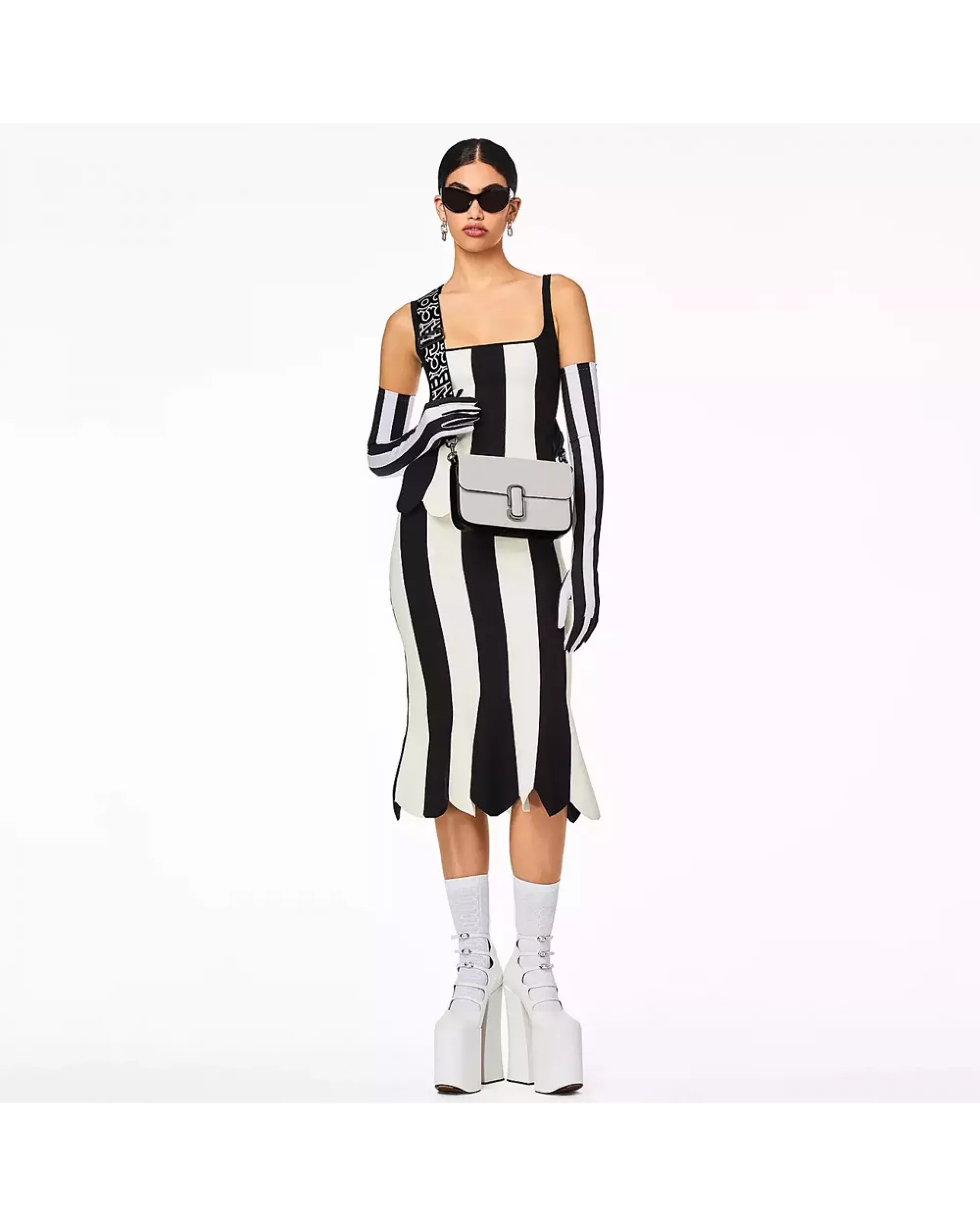 The bi-color J Marc Shoulder Bag - White