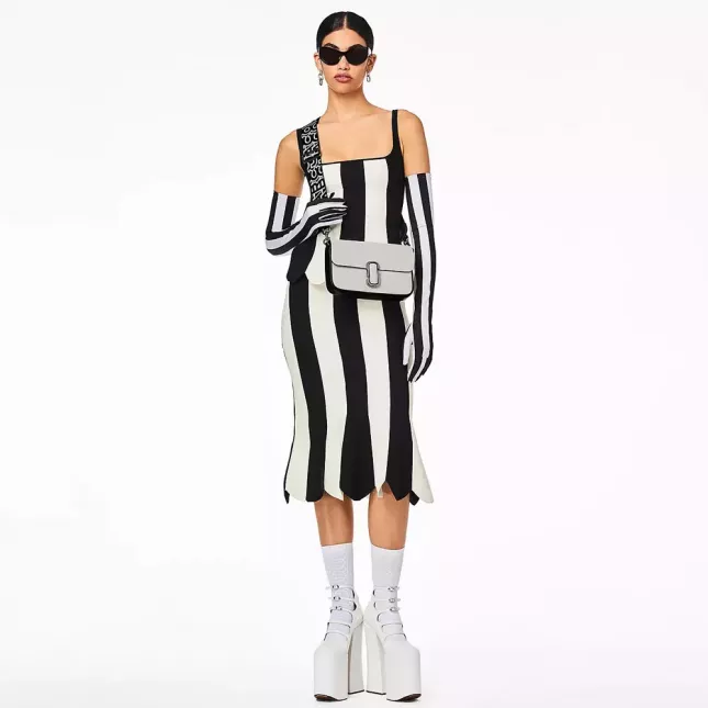 The bi-color J Marc Shoulder Bag - White