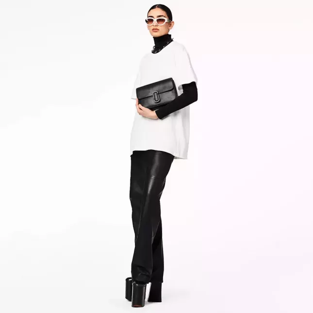 The J Marc Shoulder Bag - Black Gunmetal