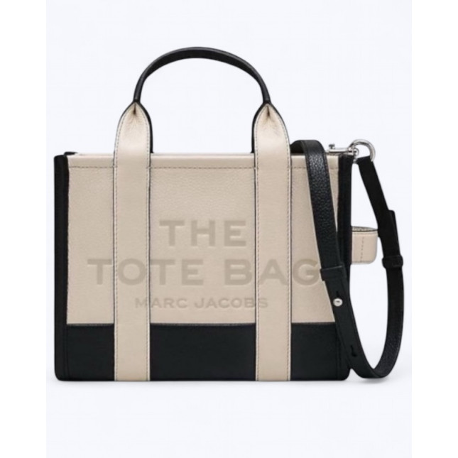  Marc Jacobs The Tote Bag Leather Colorblock Medium - ivory multi