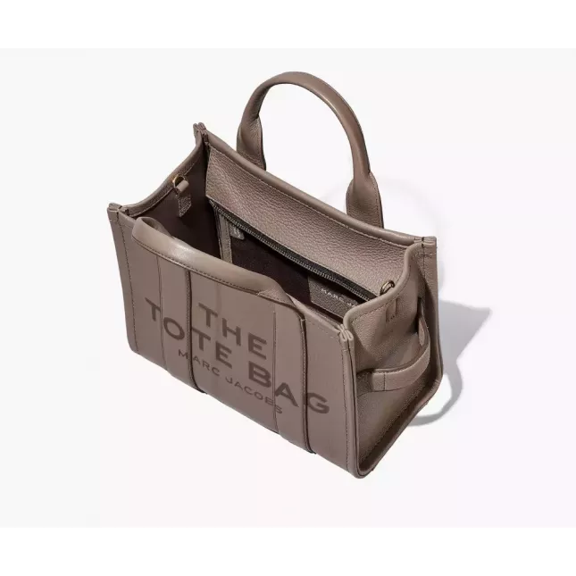  Marc Jacobs The Tote Bag Leather Medium - cement