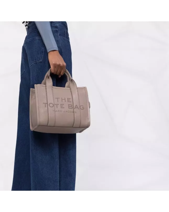  Marc Jacobs The Tote Bag Leather Medium - cement