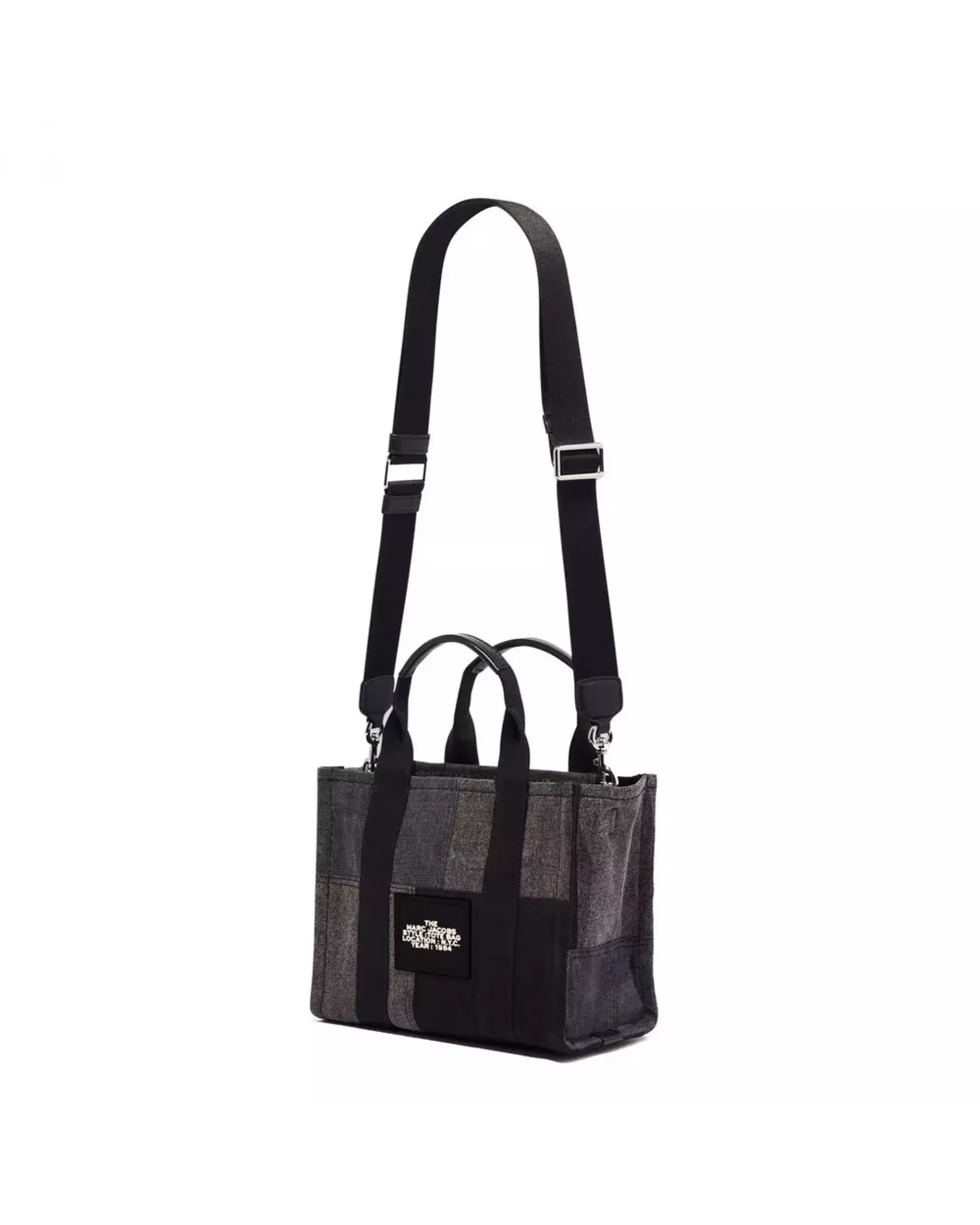 The Tote Bag Denim Medium Traveler - Black