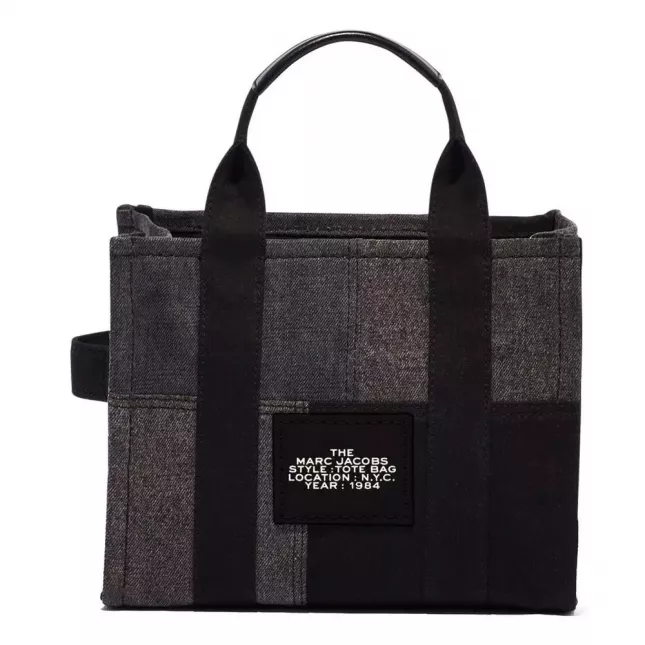 Marc Jacobs The Tote Bag Denim Medium Traveler - black