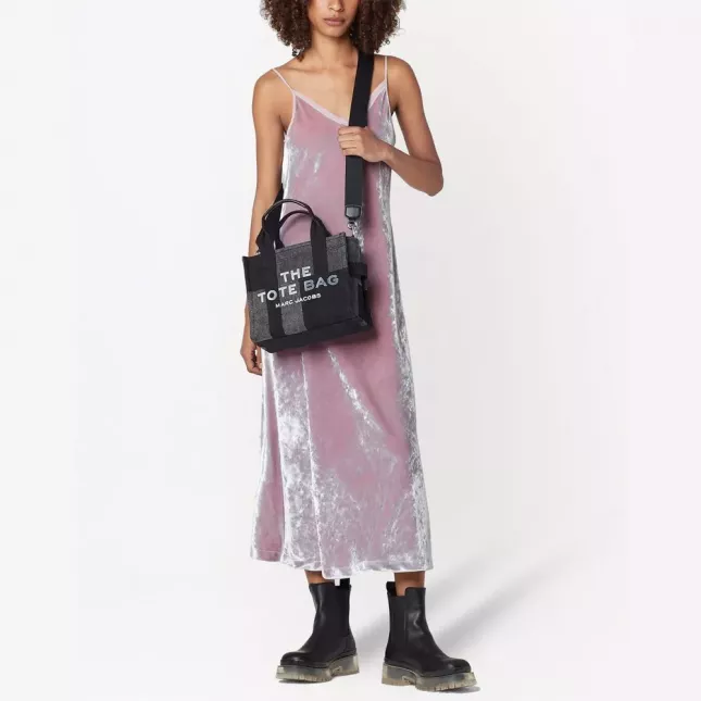 Marc Jacobs The Tote Bag Denim Medium Traveler - black