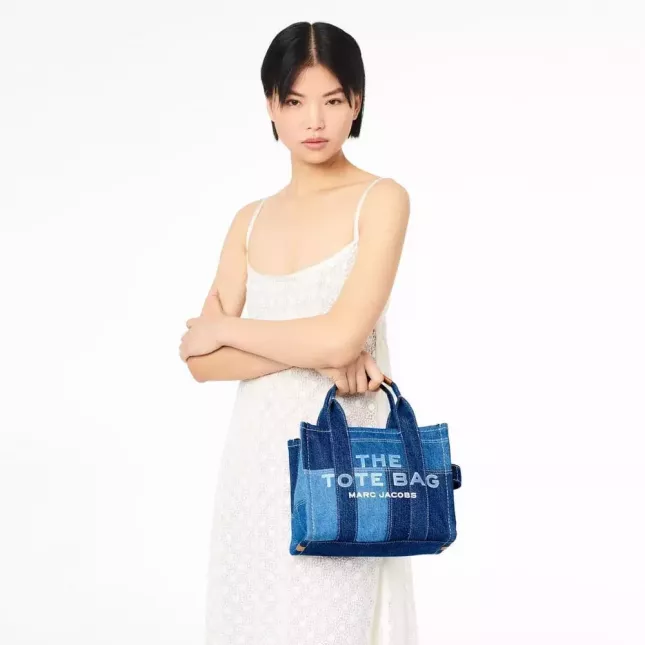 Marc Jacobs The Tote Bag Denim Small  - blue