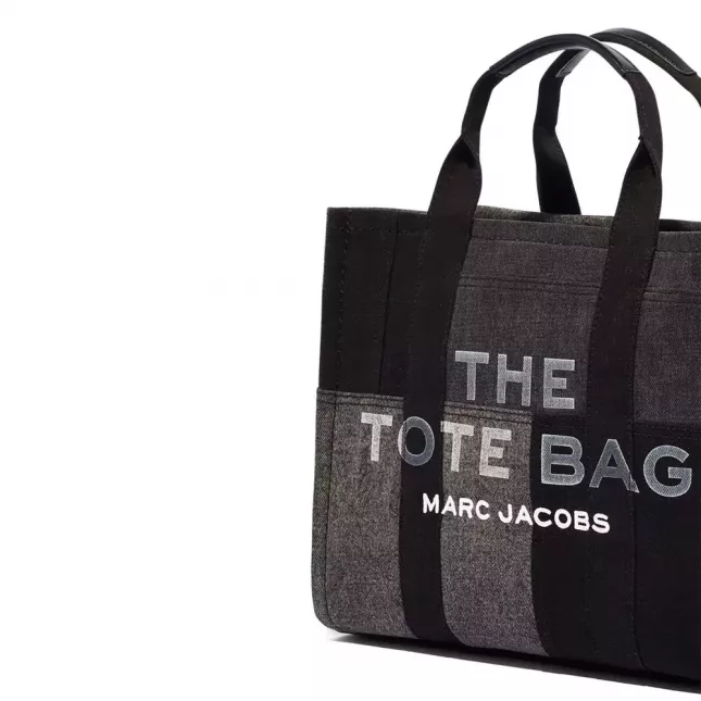 Marc Jacobs The Tote Bag Denim Small Traveler - black