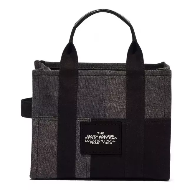 Marc Jacobs The Tote Bag Denim Small Traveler - black