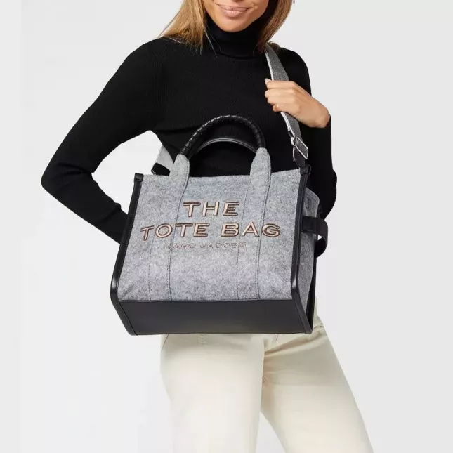 Marc Jacobs The Tote Bag felt flannel medium heather - Grey
