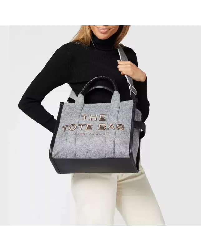 Marc Jacobs The Tote Bag felt flannel medium heather - Grey