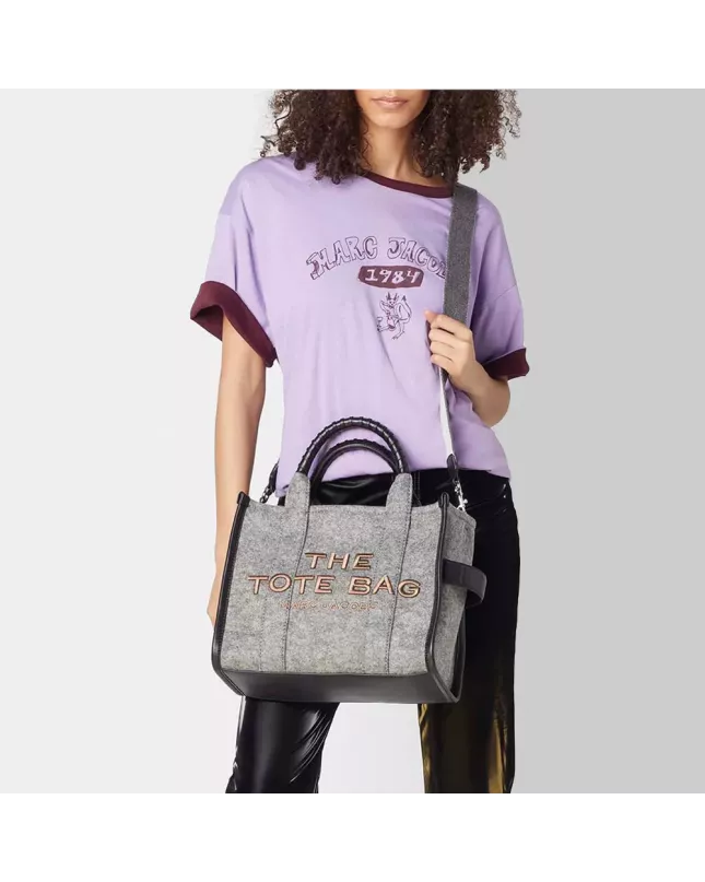 Marc Jacobs The Tote Bag felt flannel medium heather - Grey